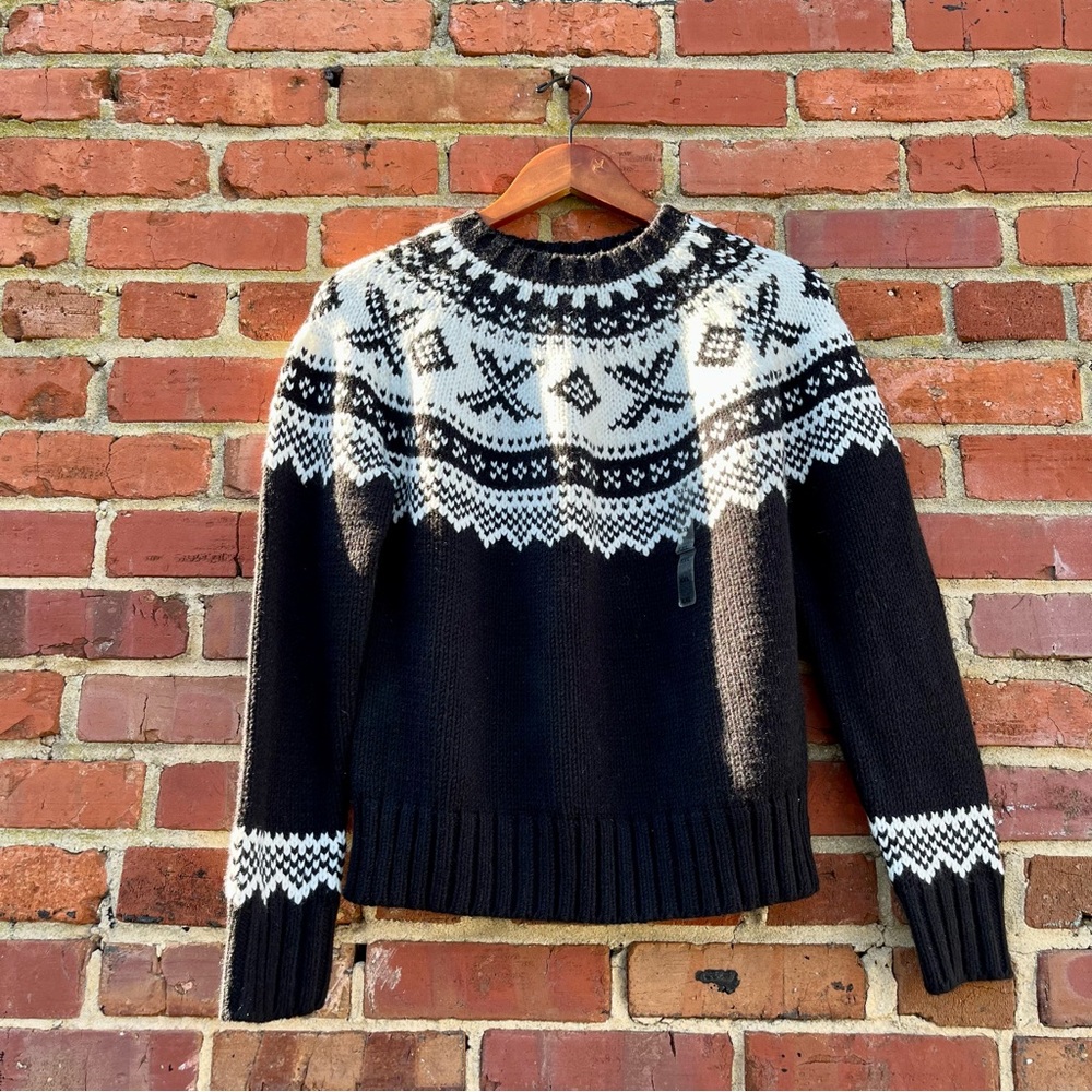 NWT GAP Kids Knit Sweater Black and White Size XXL